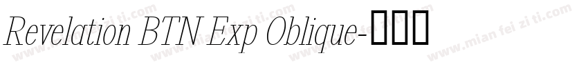 Revelation BTN Exp Oblique字体转换